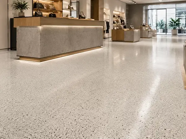 Polymer marble coating in a commercial interior.webp