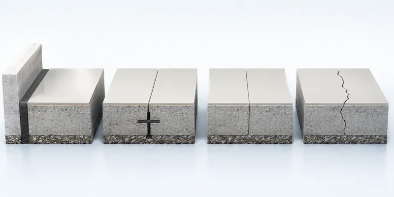 Expansion, construction, control and random crack types beneath resin flooring systems