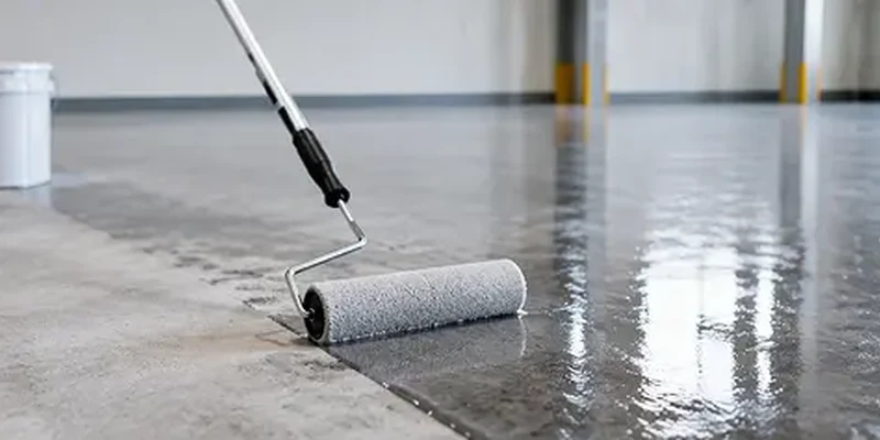 Applying epoxy floor primer evenly to reduce peeling and recoat failure Applying epoxy floor primer evenly to reduce peeling and recoat failure