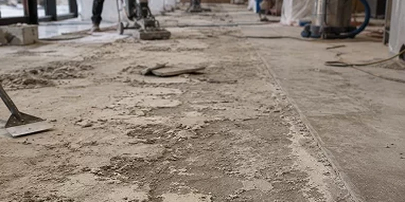 Mechanical substrate preparation for epoxy flooring on old concrete Mechanical substrate preparation for epoxy flooring on old concrete